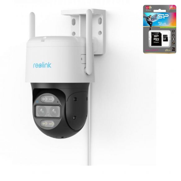 Reolink Trackmix Wired LTE+SIM 4MP PTZ Auto Tracking AI kamera + 64GB muistikortti