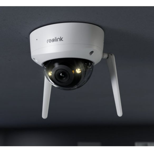 Reolink W437 8MP AI WiFi 6 Dome ulkokamera optisella zoomilla + 64GB muistikortti